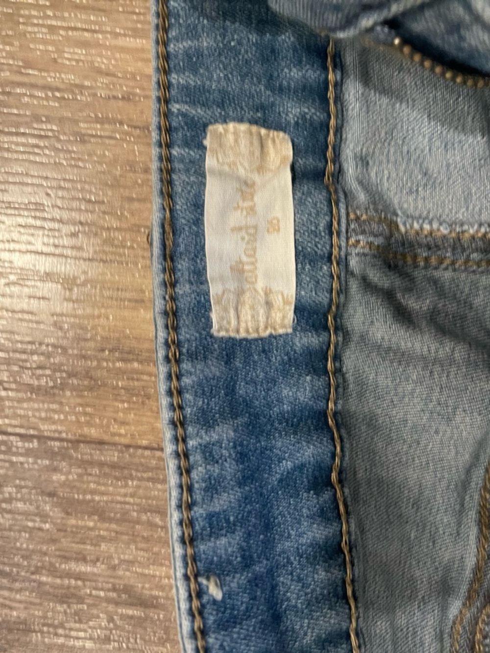 Altar'd State Distressed Light Blue Denim Jean Shorts - Picture 5 of 6
